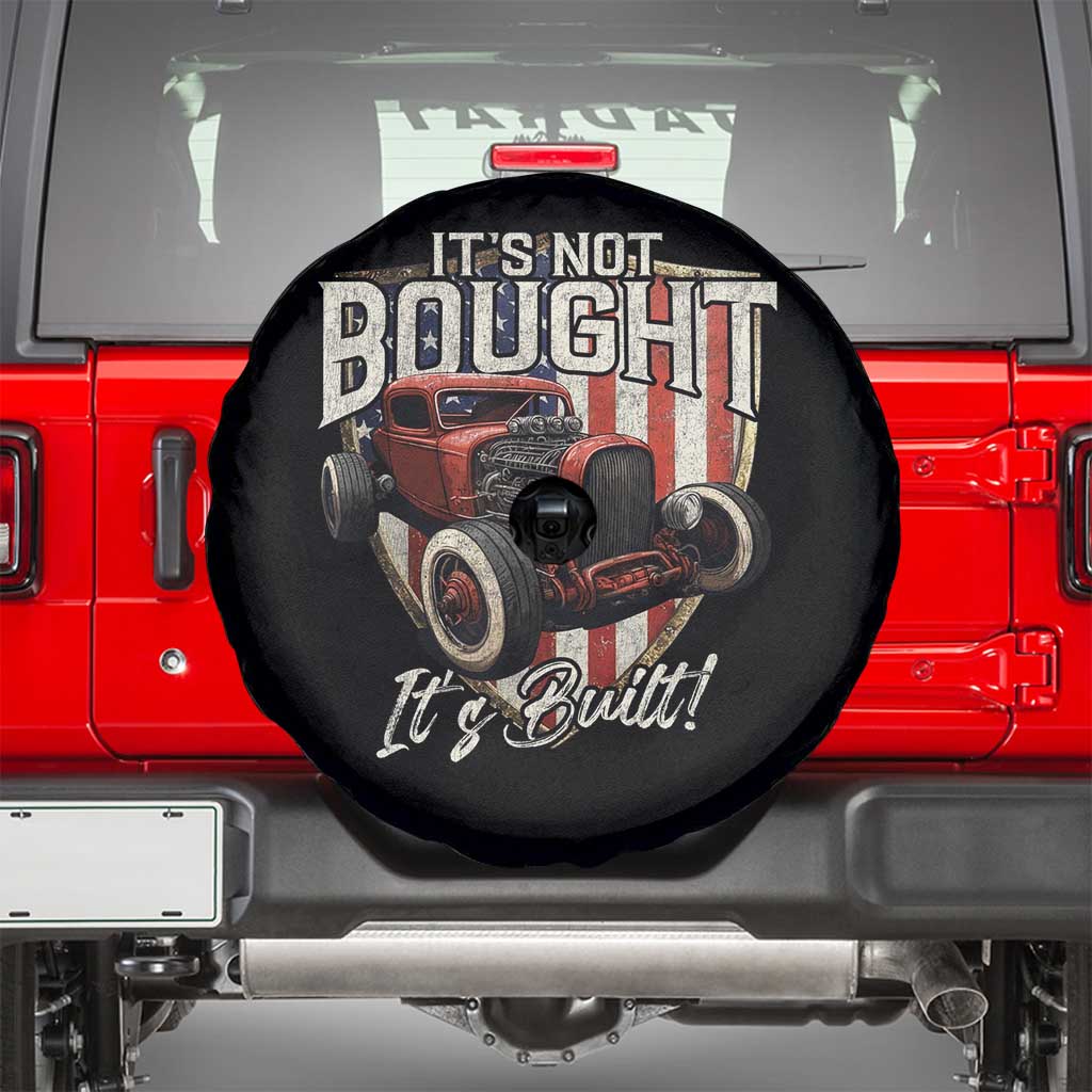 Vintage Hotrod Hot Rodder Spare Tire Cover It's Not Bought It's Built