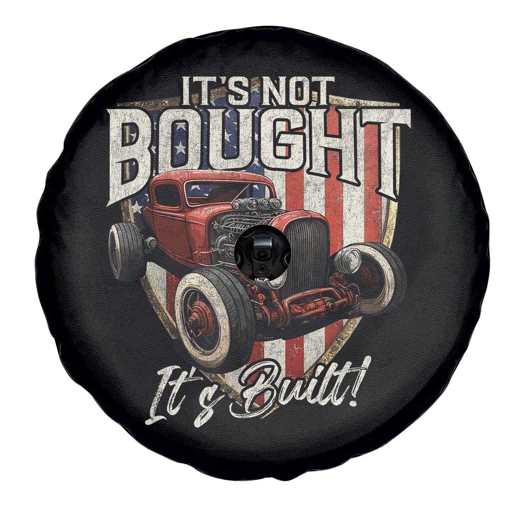 Vintage Hotrod Hot Rodder Spare Tire Cover It's Not Bought It's Built