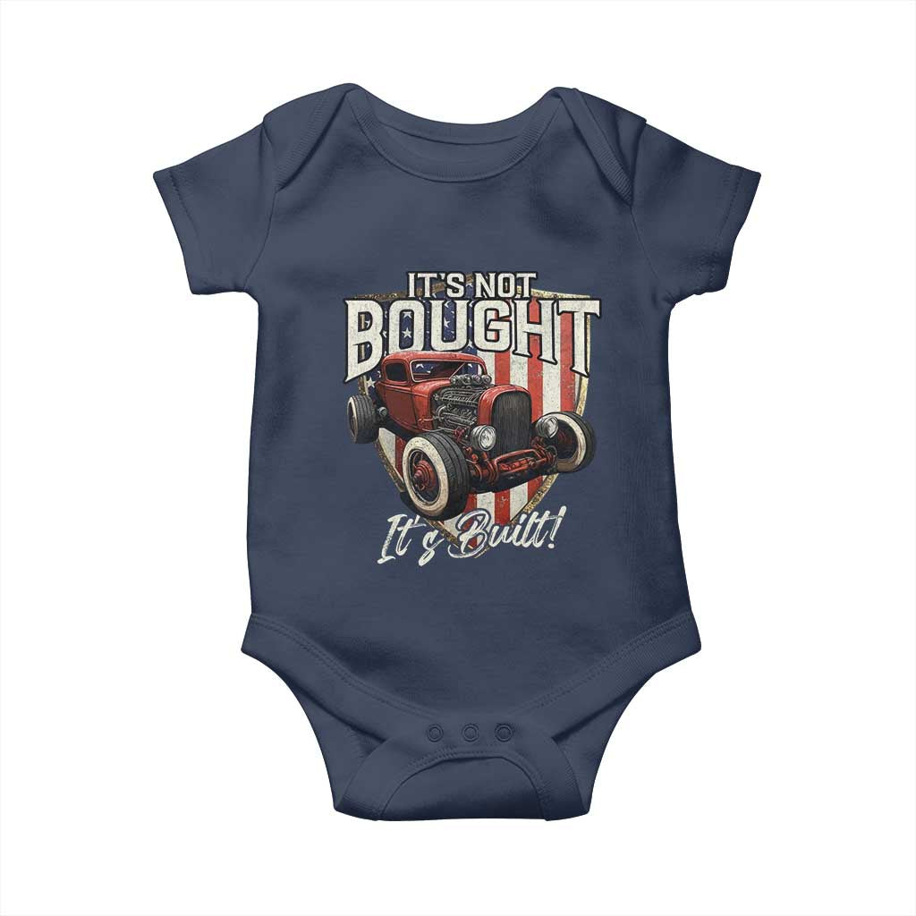 Vintage Hotrod Hot Rodder Baby Onesie It's Not Bought Its Built