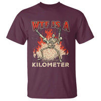 WTF Is A Kilometer T Shirt Funny Skeleton American Joke Patriotic - Wonder Print Shop