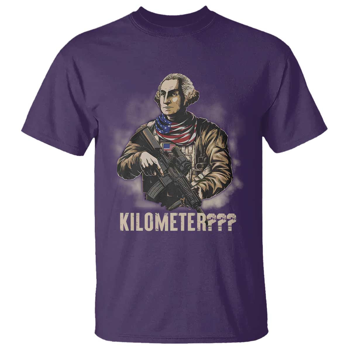 Funny George Washington T Shirt Patriotic What Is A Kilometer 4th Of July - Wonder Print Shop