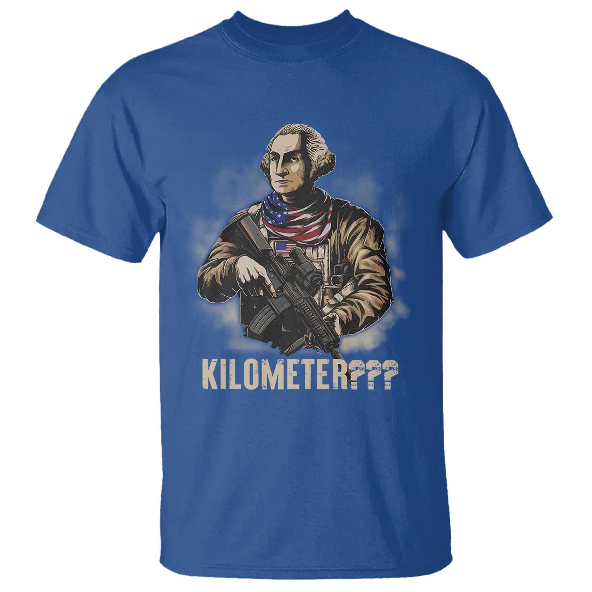 Funny George Washington T Shirt Patriotic What Is A Kilometer 4th Of July - Wonder Print Shop