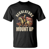 Funny George Washington T Shirt Regulators Mount Up Riding Horse 4th Of July - Wonder Print Shop