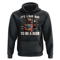Funny American Drinking Hoodie It's A Bad Day To Be A Beer Bear 4th Of July - Wonder Print Shop