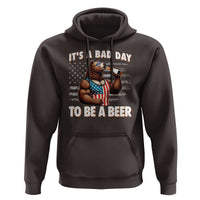 Funny American Drinking Hoodie It's A Bad Day To Be A Beer Bear 4th Of July - Wonder Print Shop