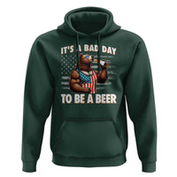 Funny American Drinking Hoodie It's A Bad Day To Be A Beer Bear 4th Of July - Wonder Print Shop