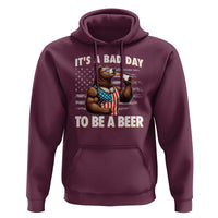 Funny American Drinking Hoodie It's A Bad Day To Be A Beer Bear 4th Of July - Wonder Print Shop