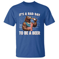 Funny American Drinking T Shirt It's A Bad Day To Be A Beer Bear 4th Of July - Wonder Print Shop