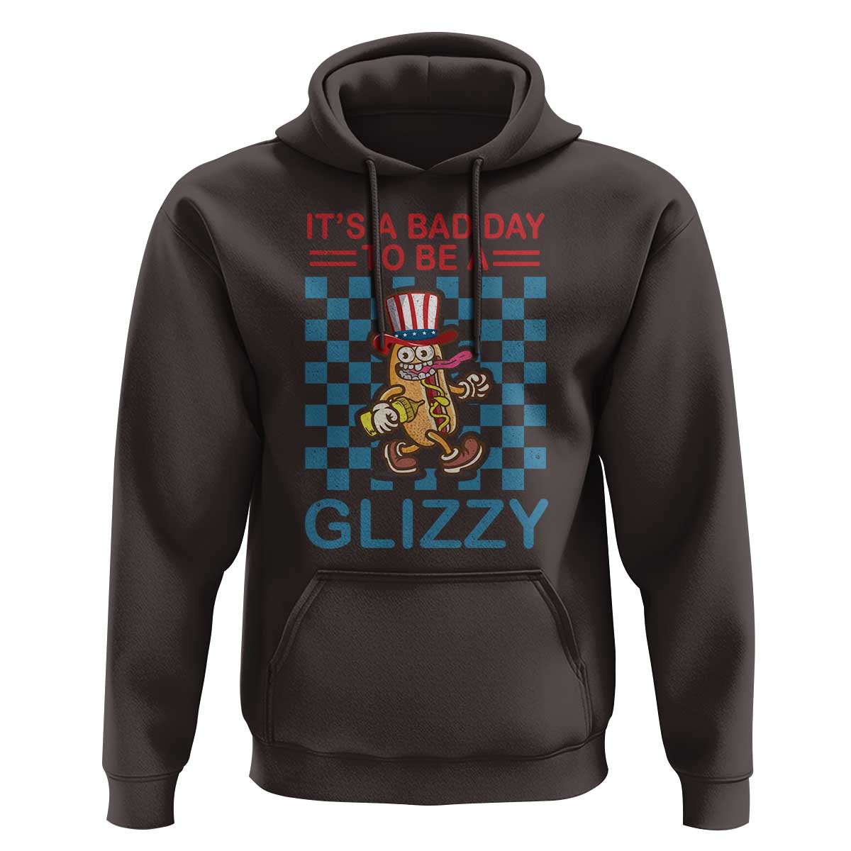 Funny 4th Of July Hoodie Its A Bad Day To Be A Glizzy Hot Dog - Wonder Print Shop