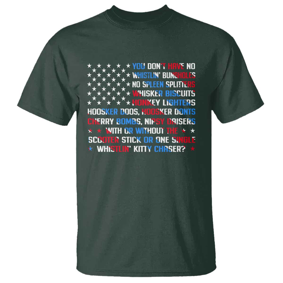 Funny 4th Of July T Shirt You Dont Have No Whistlin Bungholes - Wonder Print Shop