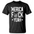 Funny 4th Of July T Shirt Merica Fuck Yeah Rock Hand - Wonder Print Shop
