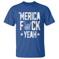 Funny 4th Of July T Shirt Merica Fuck Yeah Rock Hand - Wonder Print Shop