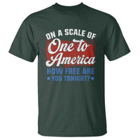 Funny 4th Of July T Shirt On A Scale Of One To America How Free Are You Tonight - Wonder Print Shop