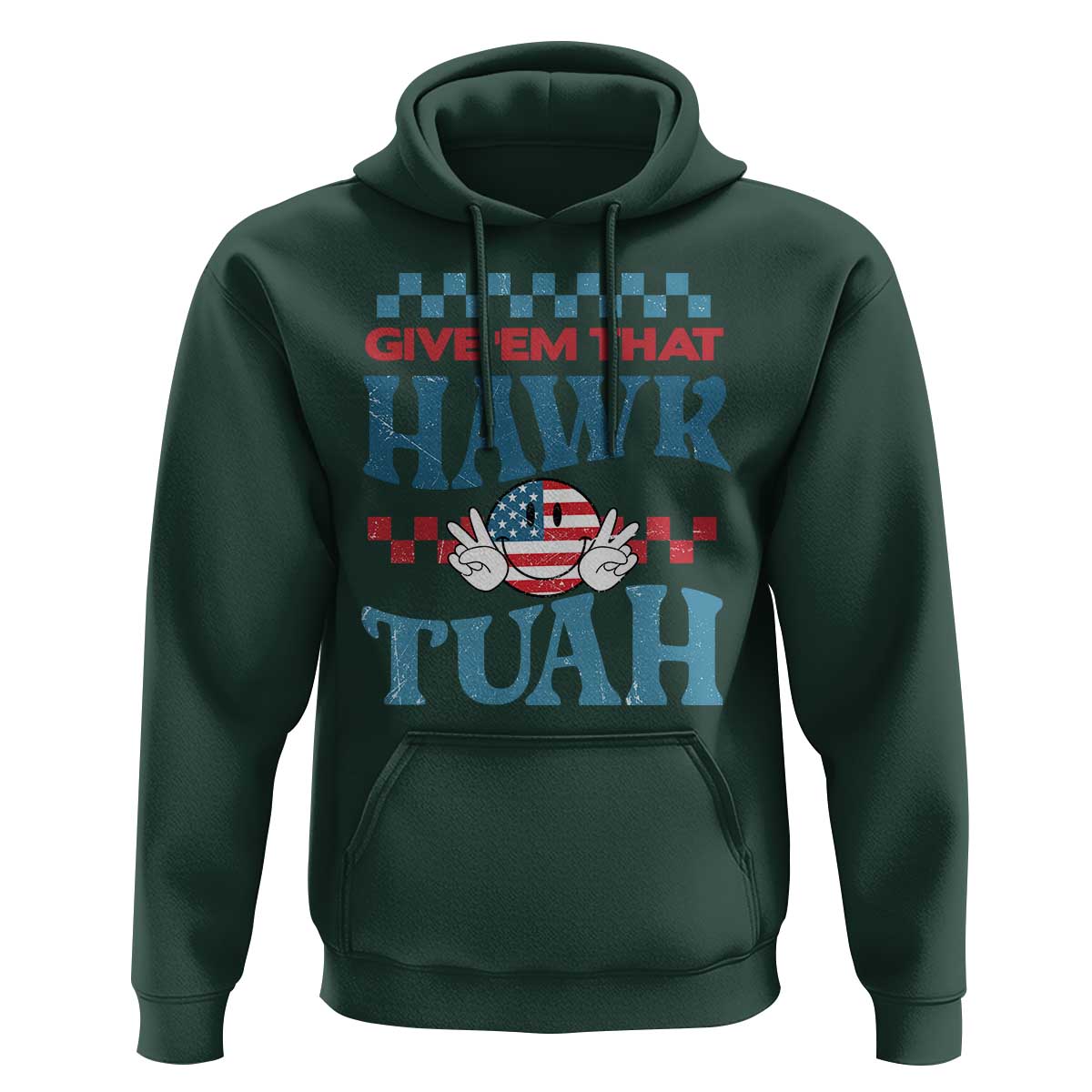 Give 'Em That Hawk Tuah Groovy Hoodie - Wonder Print Shop