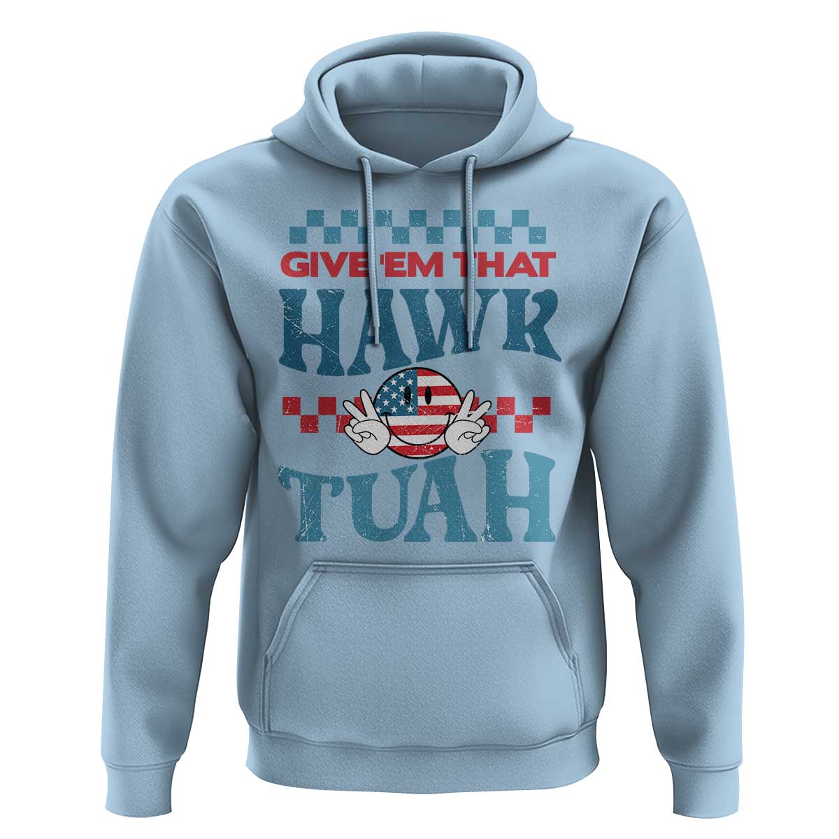 Give 'Em That Hawk Tuah Groovy Hoodie - Wonder Print Shop