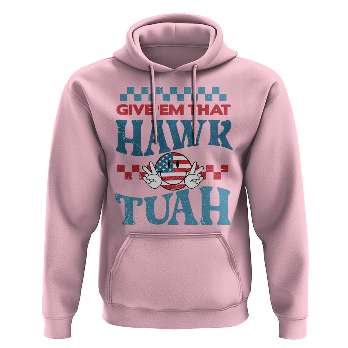 Give 'Em That Hawk Tuah Groovy Hoodie - Wonder Print Shop