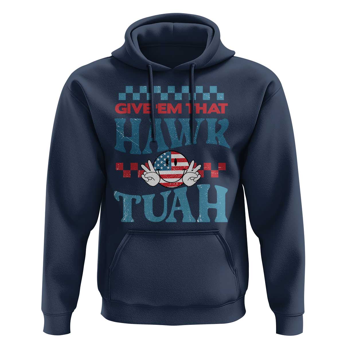 Give 'Em That Hawk Tuah Groovy Hoodie - Wonder Print Shop