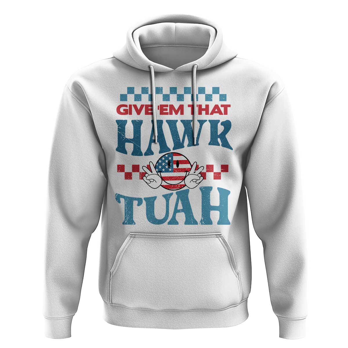 Give 'Em That Hawk Tuah Groovy Hoodie - Wonder Print Shop