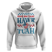 Give 'Em That Hawk Tuah Groovy Hoodie - Wonder Print Shop