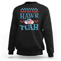 Give 'Em That Hawk Tuah Groovy Sweatshirt - Wonder Print Shop
