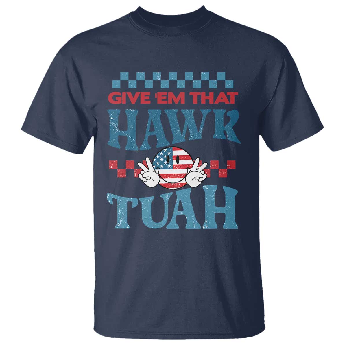 Give 'Em That Hawk Tuah Groovy T Shirt - Wonder Print Shop