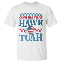 Give 'Em That Hawk Tuah Groovy T Shirt - Wonder Print Shop