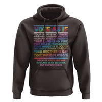Vote As If Your Skin Is Not White Human's Rights LGBT Support Hoodie - Wonder Print Shop