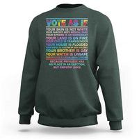 Vote As If Your Skin Is Not White Human's Rights LGBT Support Sweatshirt - Wonder Print Shop