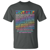 Vote As If Your Skin Is Not White Human's Rights LGBT Support T Shirt - Wonder Print Shop