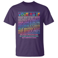 Vote As If Your Skin Is Not White Human's Rights LGBT Support T Shirt - Wonder Print Shop