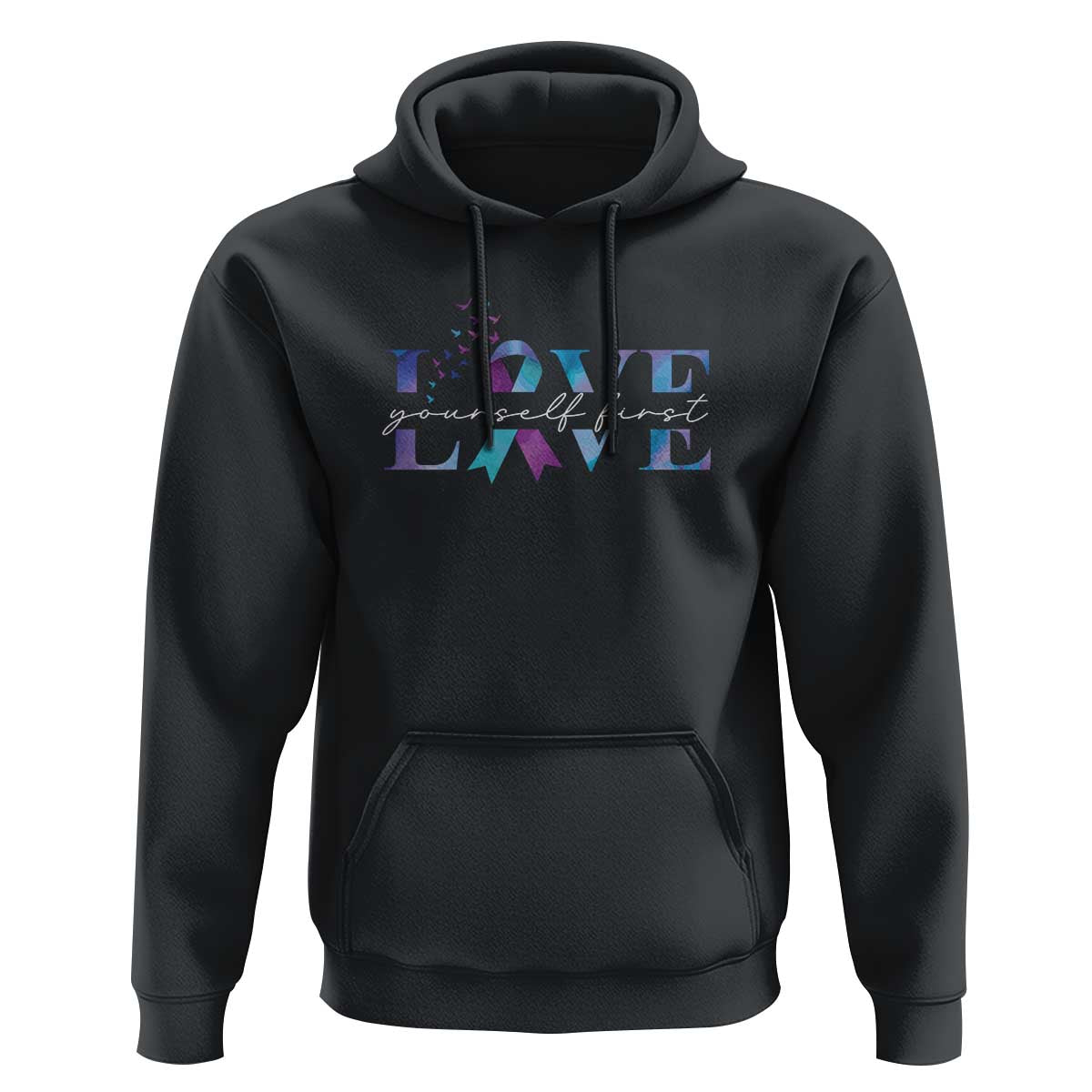 Love Yourself First Suicide Prevention Hoodie - Wonder Print Shop
