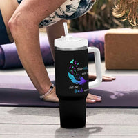 Suicide Prevention Tumbler With Handle Your Wings Were Ready But Our Hearts Were Not