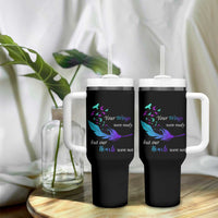 Suicide Prevention Tumbler With Handle Your Wings Were Ready But Our Hearts Were Not
