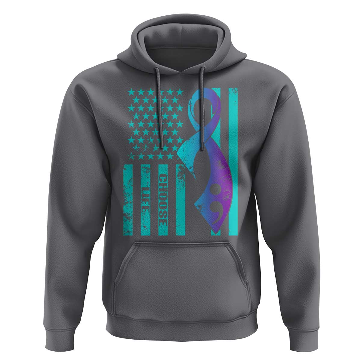 Suicide Prevention Hoodie Choose Life American Flag