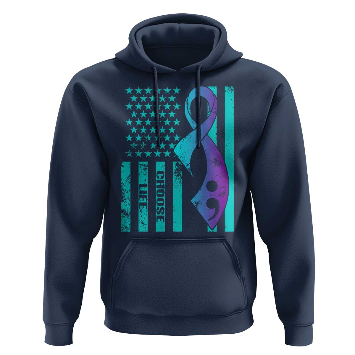Suicide Prevention Hoodie Choose Life American Flag
