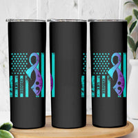 Suicide Prevention Skinny Tumbler Choose Life American Flag