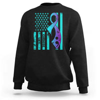 Suicide Prevention Sweatshirt Choose Life American Flag - Wonder Print Shop