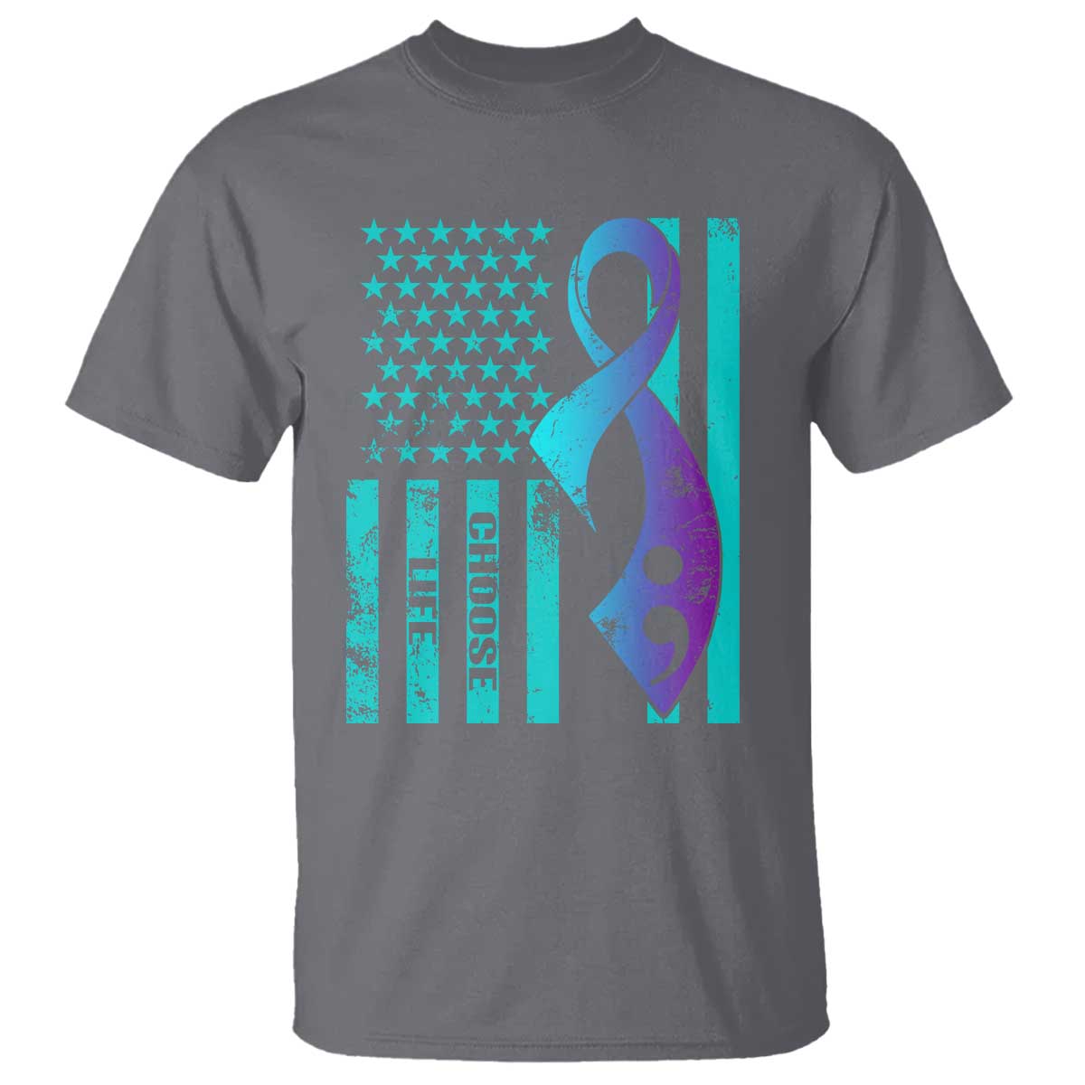 Suicide Prevention T Shirt Choose Life American Flag - Wonder Print Shop