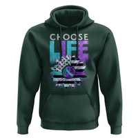 Suicide Prevention Hoodie Choose Life Sunflower American Flag - Wonder Print Shop