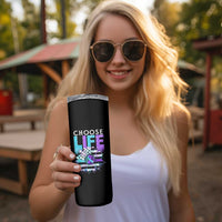 Suicide Prevention Skinny Tumbler Choose Life Sunflower American