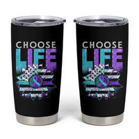 Suicide Prevention Tumbler Cup Choose Life Sunflower American