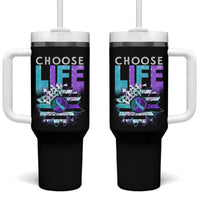 Suicide Prevention Tumbler With Handle Choose Life Sunflower American