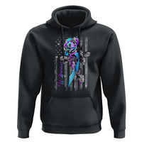 Suicide Prevention Hoodie Warrior Rose American Flag - Wonder Print Shop