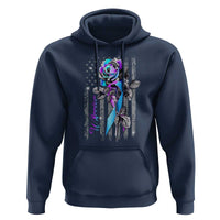 Suicide Prevention Hoodie Warrior Rose American Flag - Wonder Print Shop