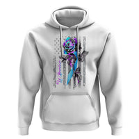 Suicide Prevention Hoodie Warrior Rose American Flag - Wonder Print Shop
