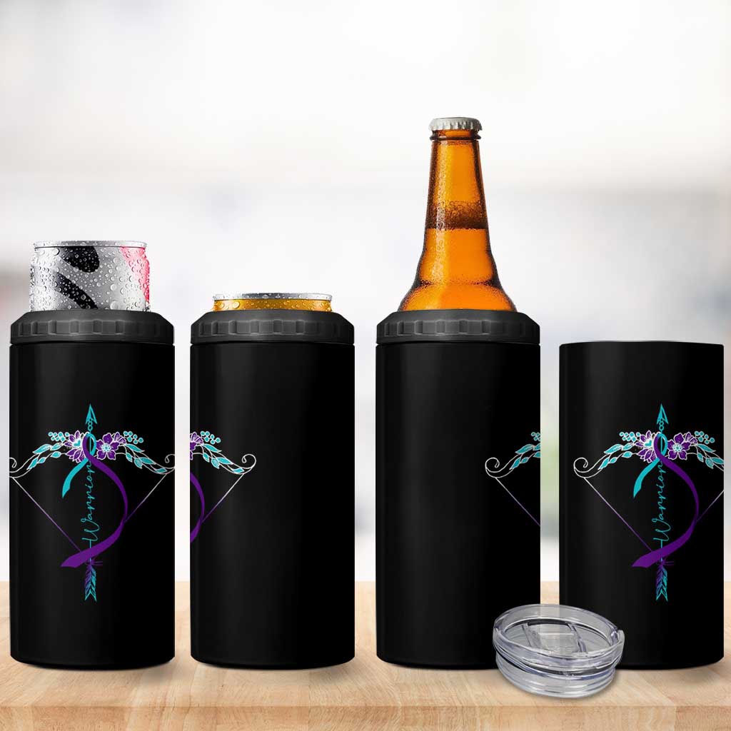 Suicide Prevention Arrow Warrior 4 in 1 Can Cooler Tumbler