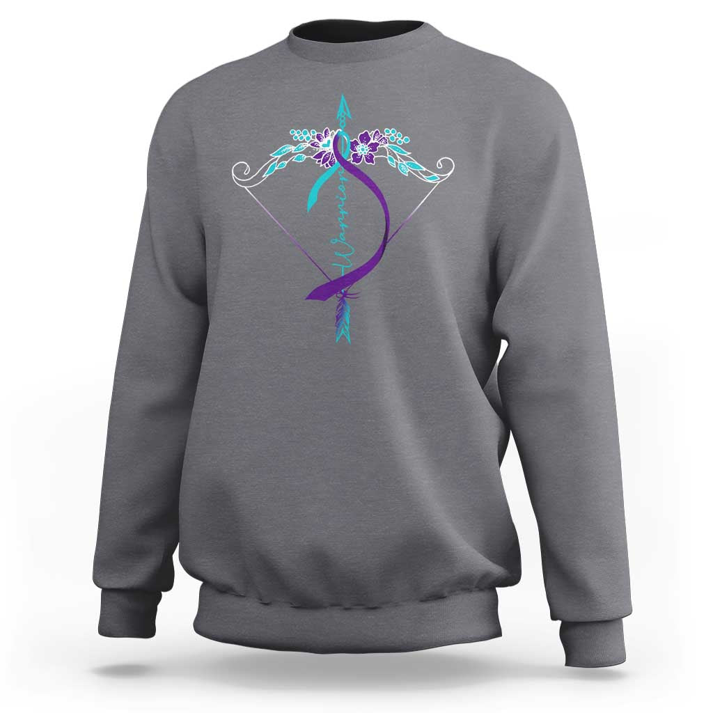 Suicide Prevention Arrow Warrior Sweatshirt - Wonder Print Shop