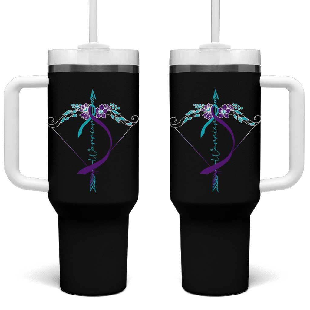 Suicide Prevention Arrow Warrior Tumbler With Handle