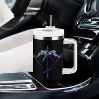 Suicide Prevention Arrow Warrior Tumbler With Handle