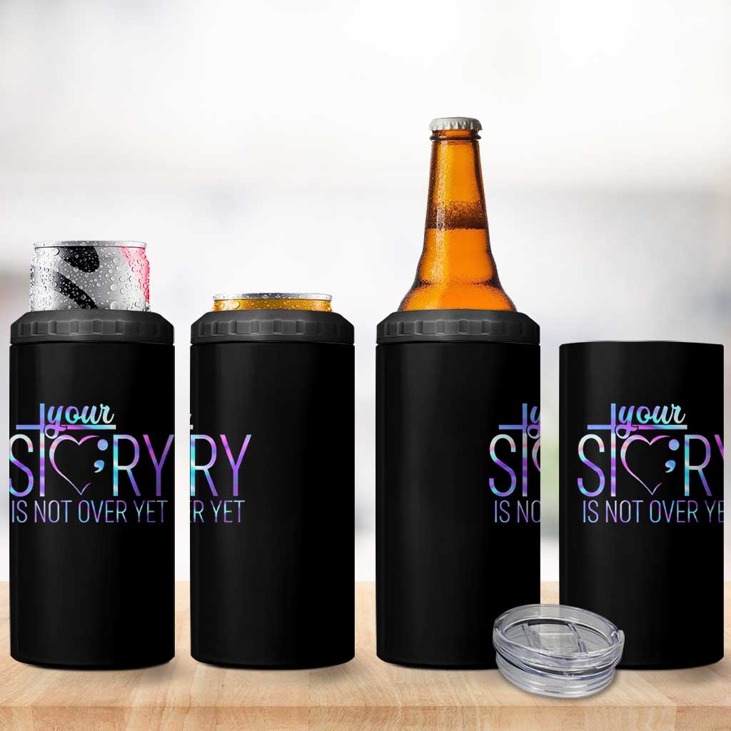 Suicide Prevention Christ 4 in 1 Can Cooler Tumbler Your Story Is Not Over Yet
